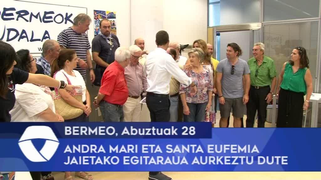 Bermeoko Andra Mari eta Santa Eufemia jaietako egitaraua aurkeztu dute