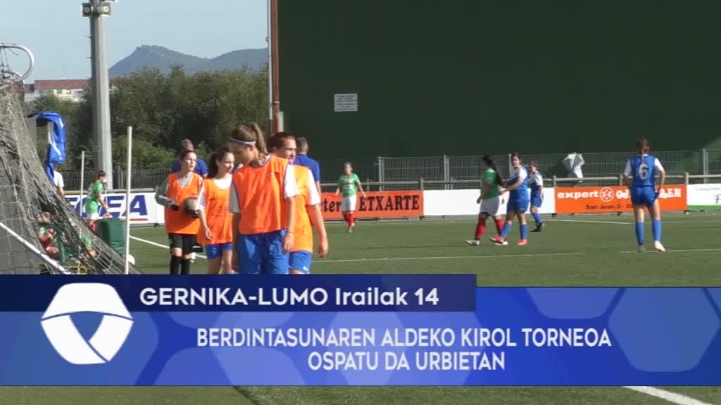 Berdintasunaren aldeko kirol torneoa ospatu da Urbietan