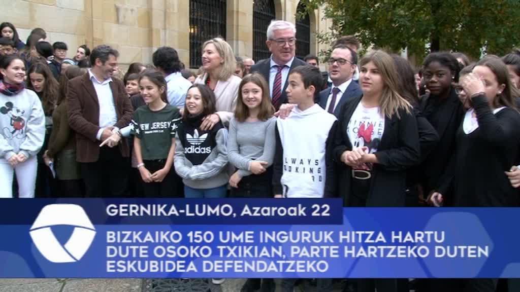 Bizkaiko 150 ume inguruk hitza hartu dute Osoko Txikian, parte hartzeko duten eskubidea defendatzeko