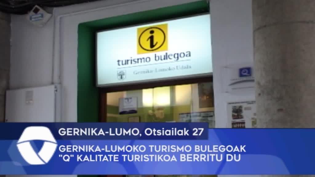 Gernika-Lumoko Turismo bulegoak “Q” Kalitate Turistikoa berritu du
