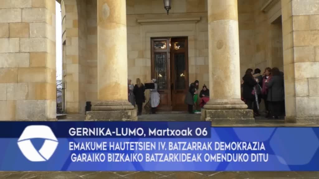 EMAKUME HAUTETSIEN IV. BATZARRAK DEMOKRAZIA GARAIKO BATZARKIDEAK OMENDUKO DITU