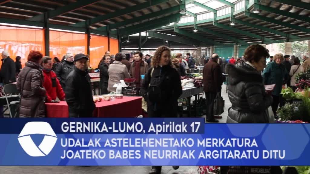Gernika-Lumoko Udalak astelehenetako merkatura joateko babes neurriak argitaratu ditu.