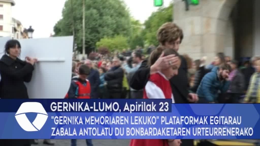 “Gernika Memoriren Lekuko” plataformak egitarau zabala antolatu du bonbardaketaren urteurrenerako