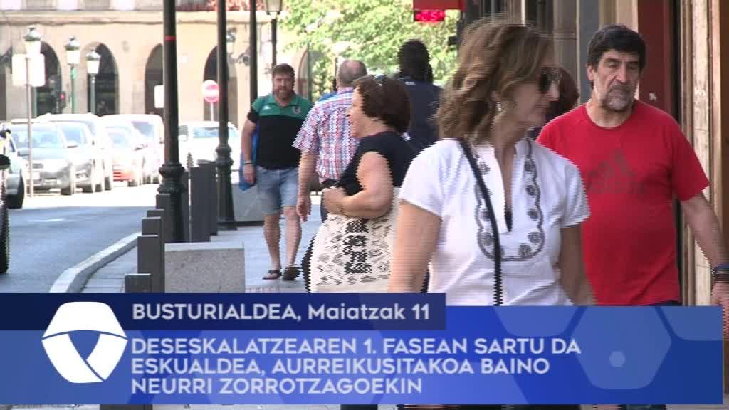 Deseskalatzearen 1. fasean sartu da eskualdea, aurreikusitakoa baino neurri zorrotzagoekin