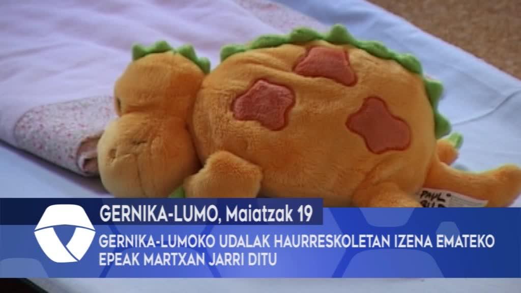 Gernika-Lumoko Udalak haurreskoletan izena emateko epeak martxan jarri ditu