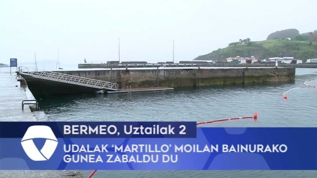 Bermeoko Udalak ‘Martillo’ moilan bainurako gunea zabaldu du