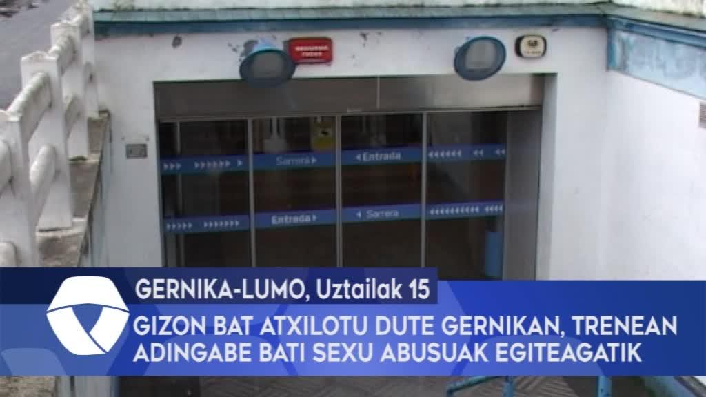 Gizon bat atxilotu dute Gernikan, trenean adingabe bati sexu abusuak egiteagatik