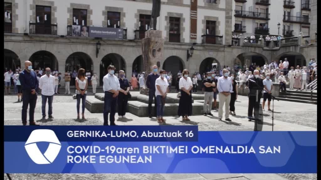 Covid-19aren biktimei omenaldia San Roke egunean