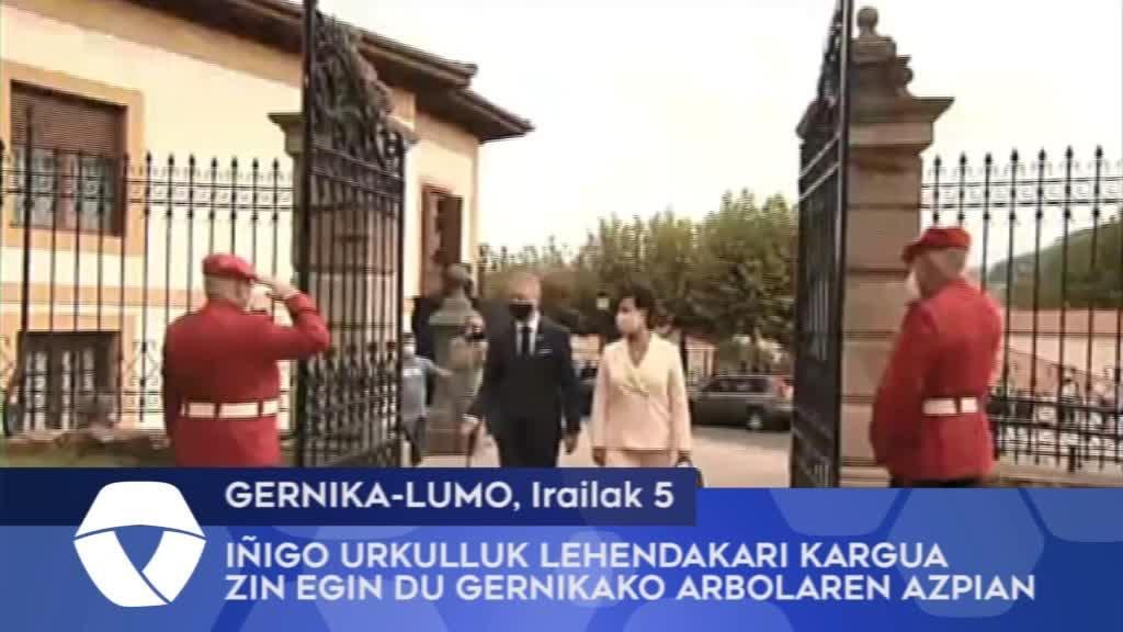 Iñigo Urkulluk Lehendakari kargua zin egin du Gernikako Arbolaren azpian