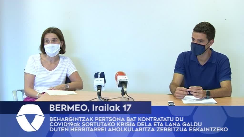 Behargintzak pertsona bat kontratatu du Covid19ak sortutako krisia dela eta lana galdu duten herritarrei aholkularitza zerbitzua eskaintzeko
