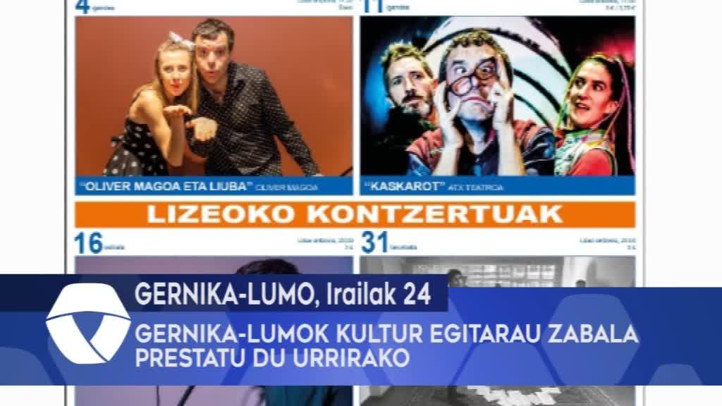 Gernika-Lumok kultur egitarau zabala prestatu du urrirako