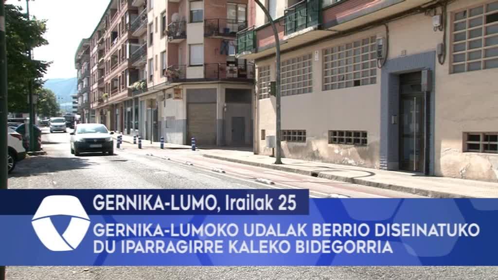 Gernika-Lumoko Udalak berriro diseinatuko du Iparragirre kaleko bidegorria