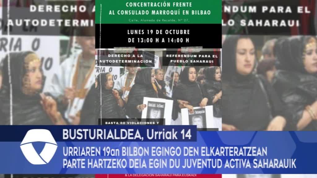 Urriaren 19an Bilbon egingo den elkarteratzean parte hartzeko deia egin du Juventud Activa Saharauik