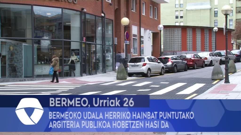 Bermeoko Udala herriko hainbat puntutako argiteria publikoa hobetzen hasi da