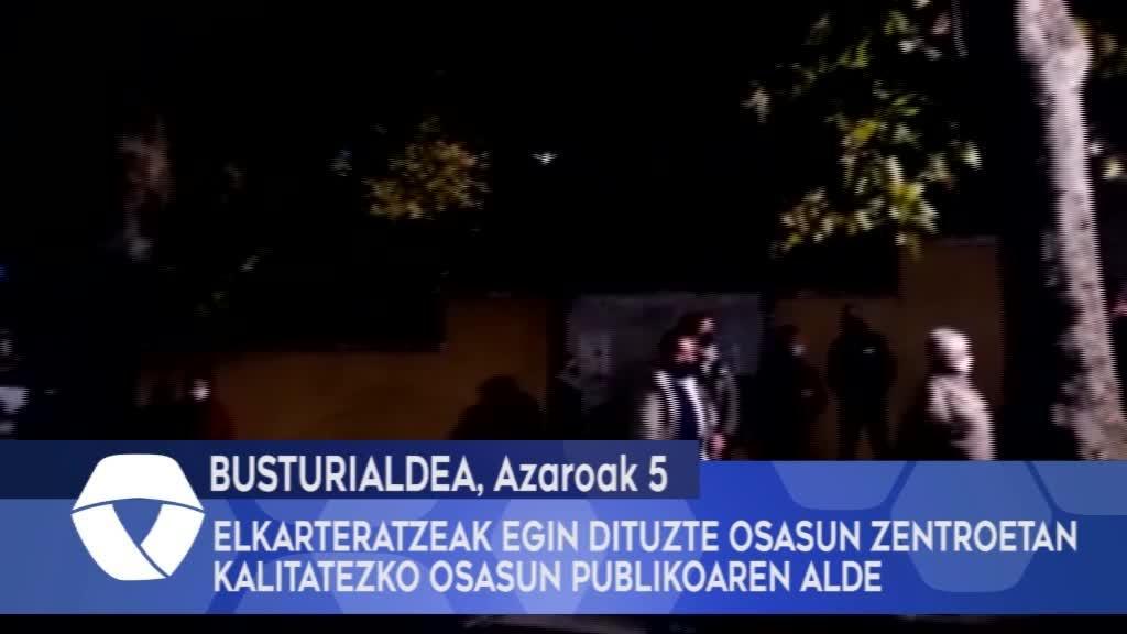 Elkarteratzeak egin dituzte osasun zentroetan kalitatezko osasun publikoaren alde