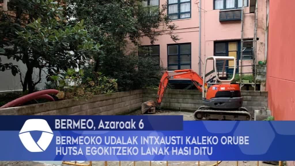 Bermeoko Udalak Intxausti kaleko orube hutsa egokitzeko lanak hasi ditu