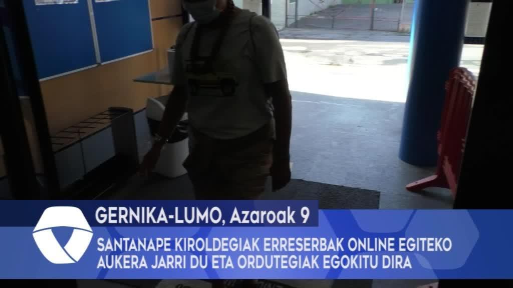 Santanape kiroldegiak erreserbak online egiteko aukera jarri du eta ordutegiak egokitu dira