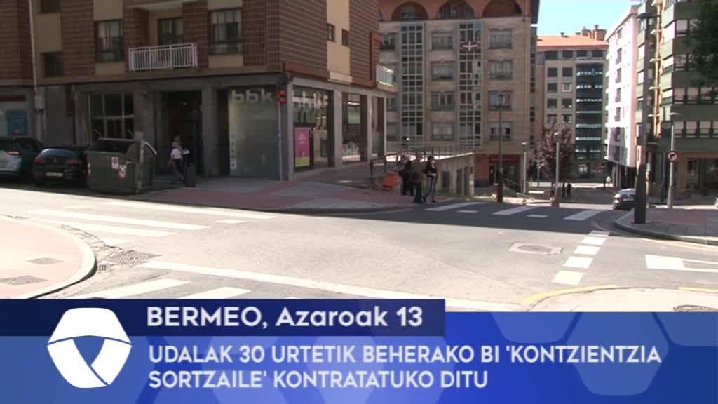 Bermeoko Udalak 30 urtetik beherako bi Kontzientzia Sortzaile kontratatuko ditu