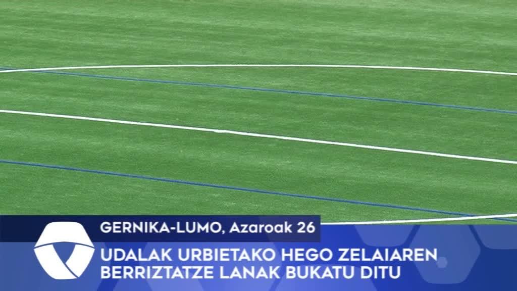 Gernika-Lumoko Udalak Urbietako Hego Zelaiaren berriztatze lanak bukatu ditu