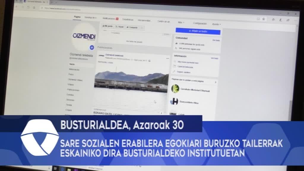 Sare sozialen erabilera egokiari buruzko tailerrak eskainiko dira Busturialdeko institutuetan