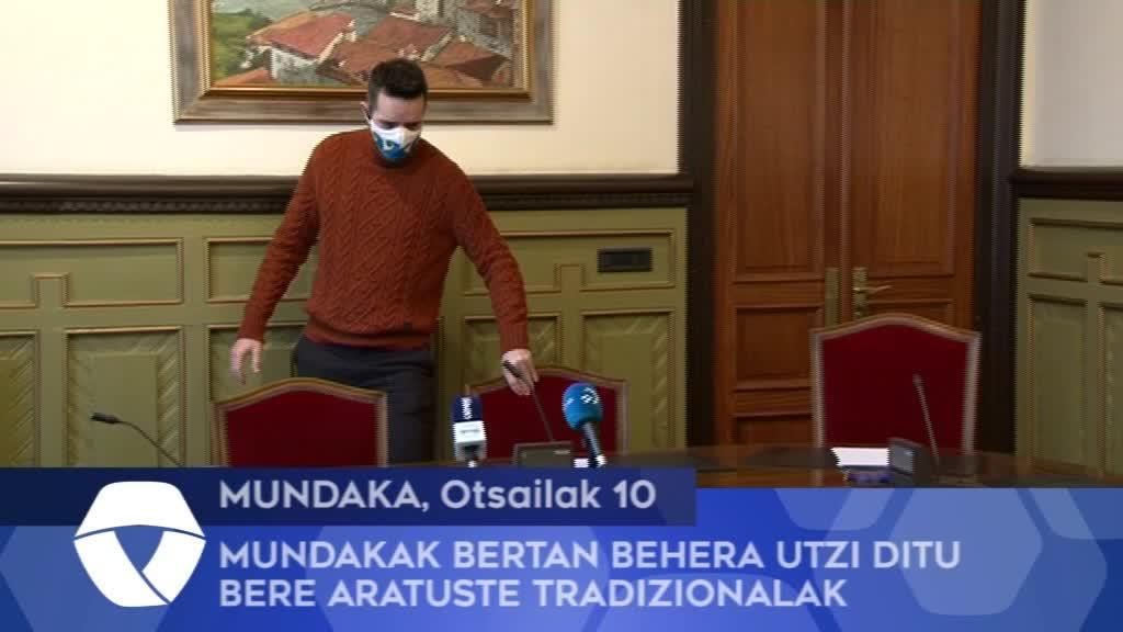 Mundakak bertan behera utzi ditu bere Aratuste tradizionalak