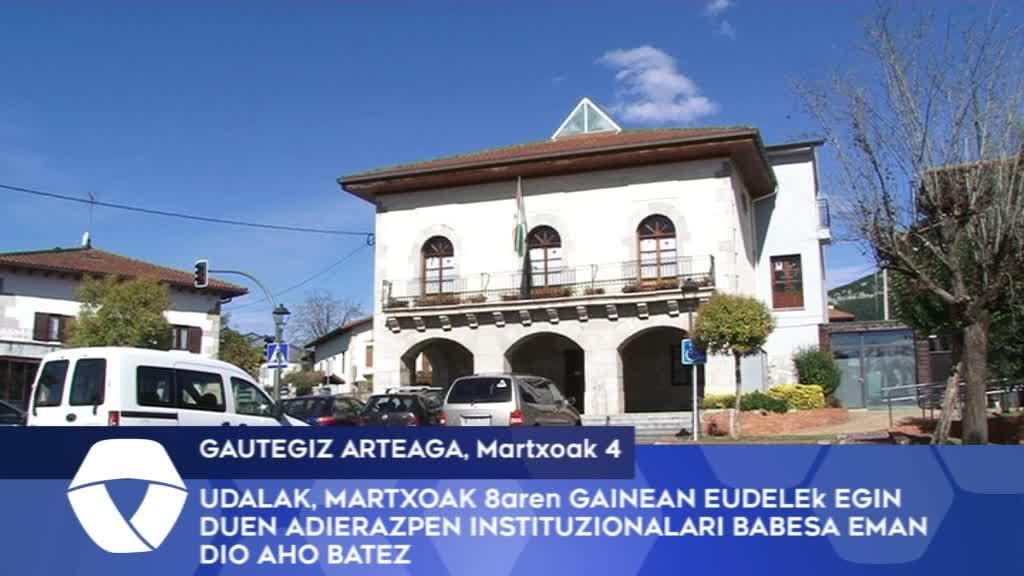 Gautegiz Arteagako Udalak, Martxoak 8aren gainean Eudelek egin duen adierazpen instituzionalari babesa eman dio aho batez