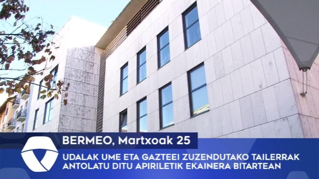 Bermeoko Udalak ume eta gazteei zuzendutako tailerrak antolatu ditu apiriletik ekainera bitartean