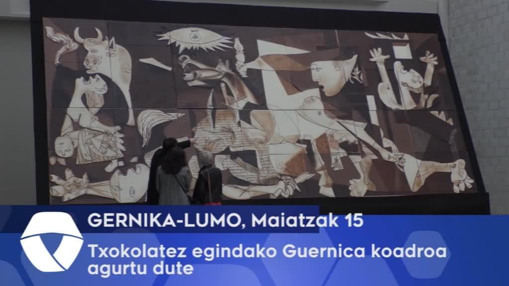 Txokolatez egindako Gernika koadroa agurtu dute