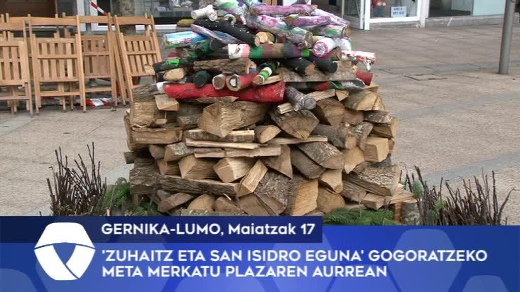‘Zuhaitz eta San Isidro Eguna’ gogoratzeko meta Merkatu Plazaren aurrean
