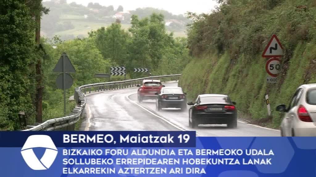 Bizkaiko Foru Aldundia eta Bermeoko Udala Sollubeko errepidearen hobekuntza lanak elkarrekin aztertzen ari dira