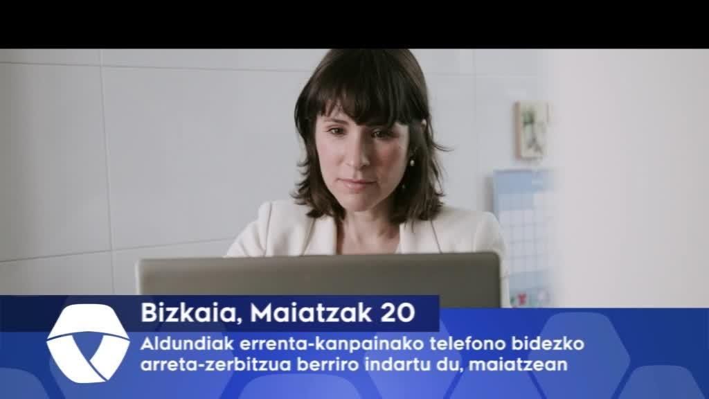 Bizkaiko Aldundiak errenta-kanpainako telefono bidezko arreta-zerbitzua berriro indartu du maiatzean