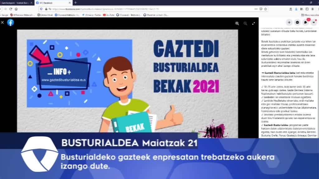 Busturialdeko gaztek enpresatan trebatzeko aukera izango dute