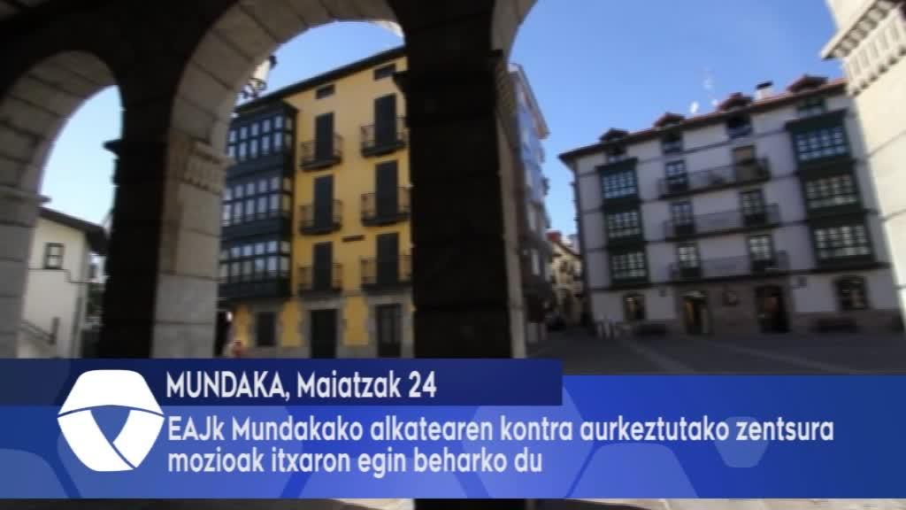 EAJk Mundakako alkatearen kontra aurkeztutako zentsura mozioak itxaron egin beharko du