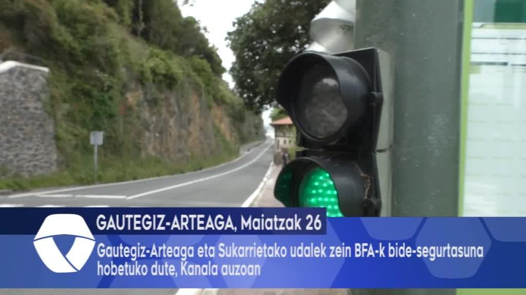 Gautegiz Artegako eta Sukarrietako Udalek zein Bizkako Foru Aldundiak bide-segurtasuna hobetuko dute, Kanala Auzoan