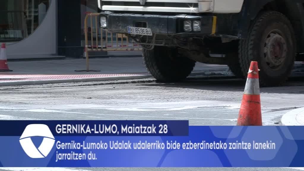 Gernika-Lumoko Udalak udalerriko bide ezberdinetako zaintze lanekin jarraitzen du