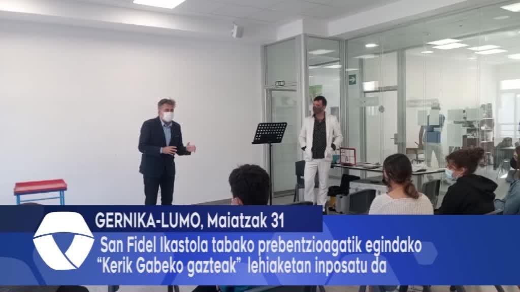 San Fidel Ikastola tabako prebentzioagatik egindako -Kerik Gabeko gazteak- lehiaketan inposatu da