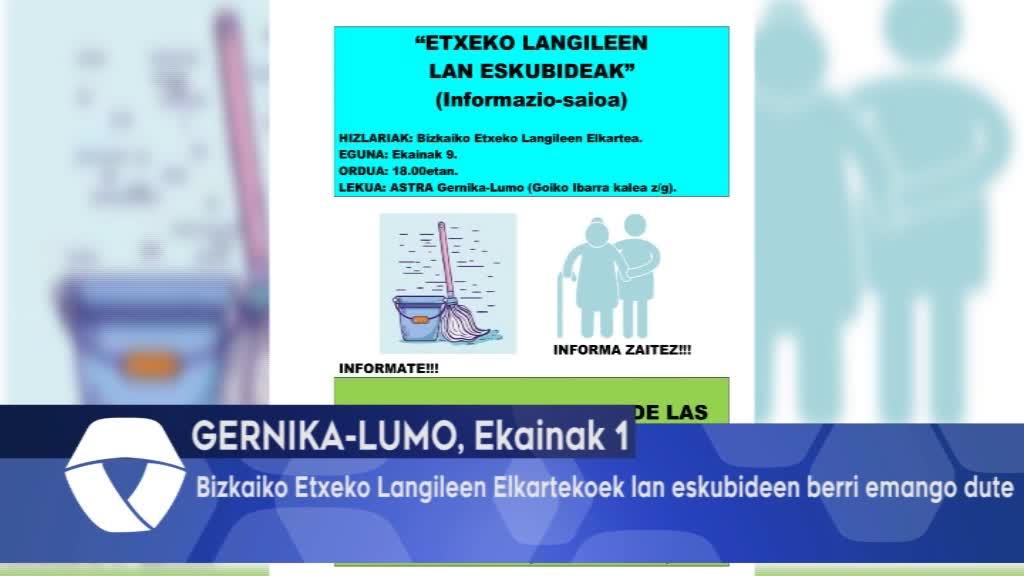 Bizkaiko Etxeko langileen Elkartekoek lan eskubideen berri emango dute