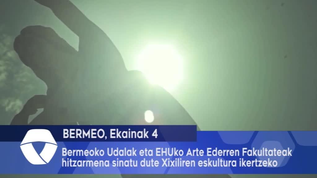 Bermeoko Udalak eta EHUko Arte Ederren Fakultateak hitzarmena sinatu dute Xixiliren eskultura ikertzeko
