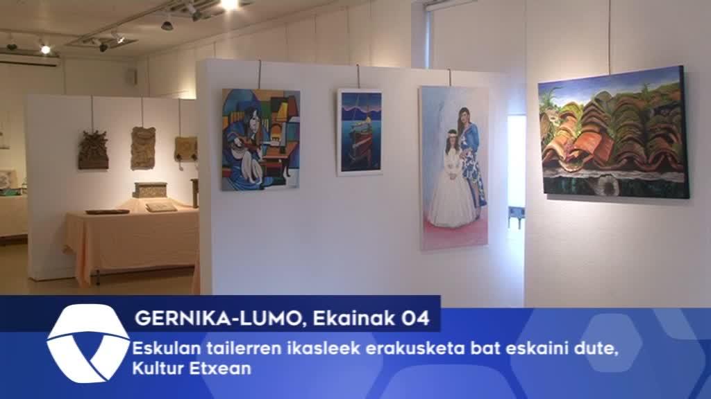 Eskulan tailerren ikasleek erakusketa bat eskaini dute, Kultur Etxean