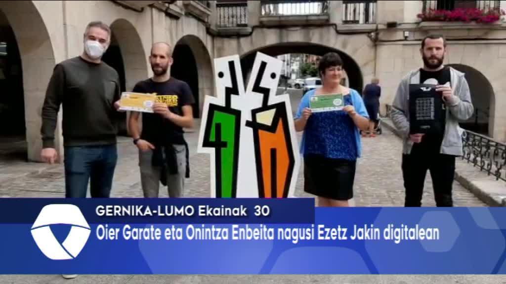 Oier Garate eta Onintza Enbeita nagusi Ezetz Jakin digitalean