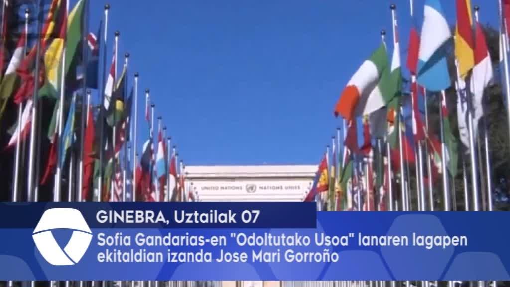 Sofia Gandarias-en  “Odoltutako Usoa”  lanaren lagapen ekitaldian izan da Jose Mari Gorroño