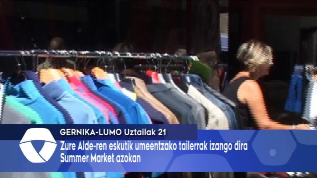 Zure Alde-k umeentzako tailerrak antolatu ditu Summer Market azokako egunetarako