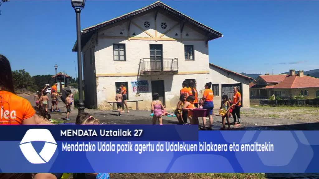 Mendatako Udala pozik agertu da Udalekuekin