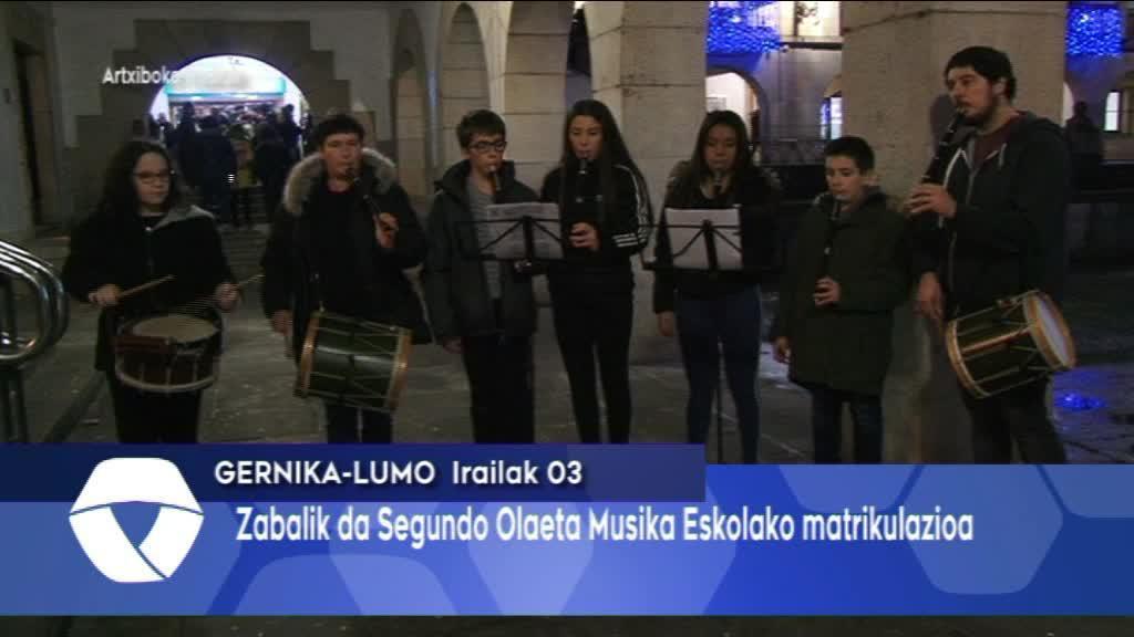 Zabalik da matrikulazio epea Segundo Olaeta Musika Eskolan