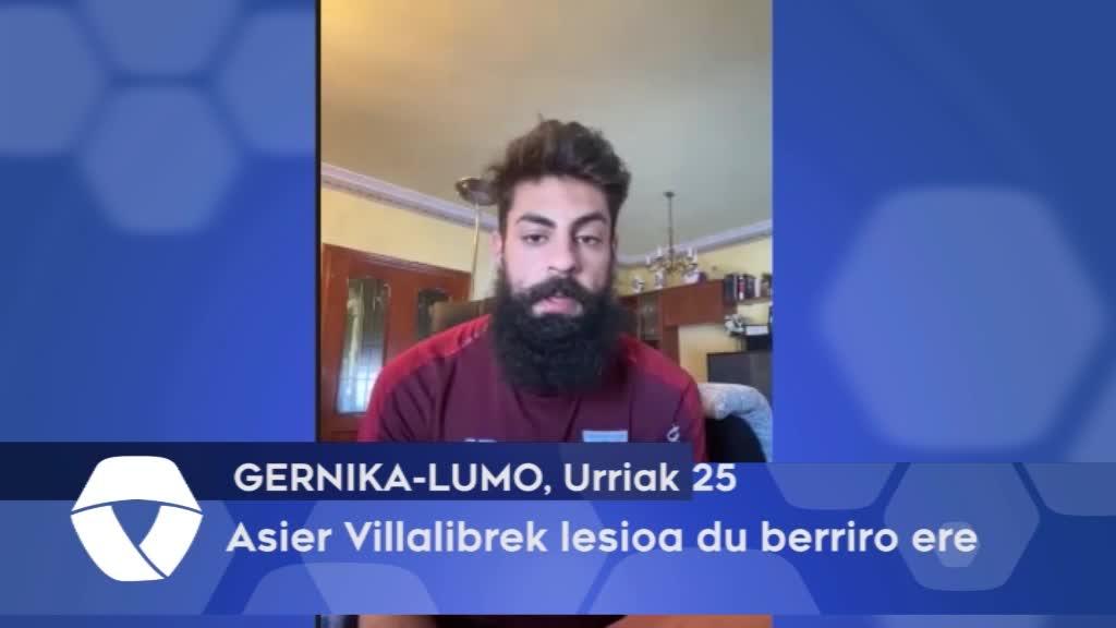 Asier Villalibre lesioa du berriro ere