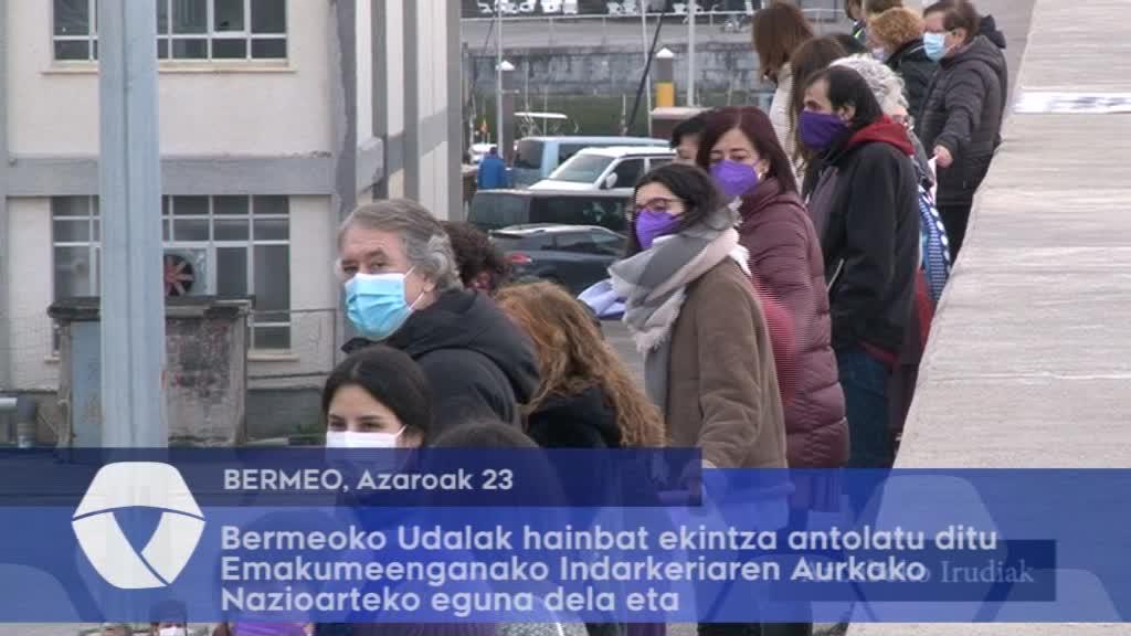 Bermeoko Udalak hainbat ekintza antolatu ditu Emakumeenganako Indarkeriaren Aurkako Nazioarteko Eguna dela eta