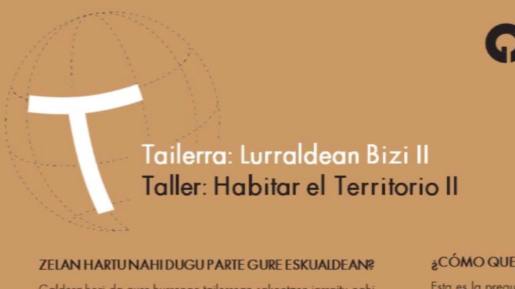 Gernika Gogoratuz eta Gernikatik Mundura-k antolatu duten  tailerra egingo da azaroaren 30ean, Lurraldean bizi II-. proiektua