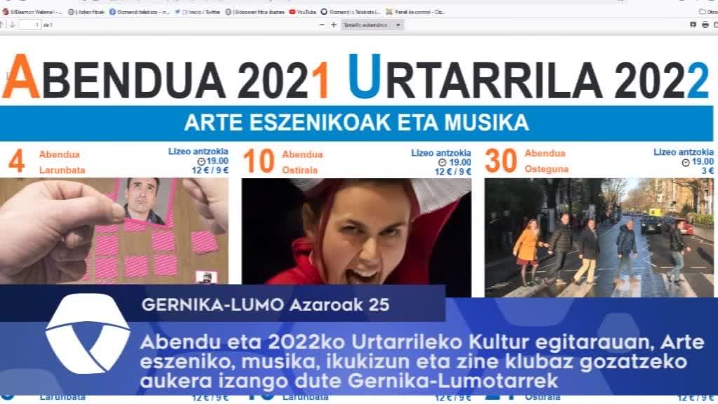 Abendu eta Urtarrileko Kultur Egitaraua