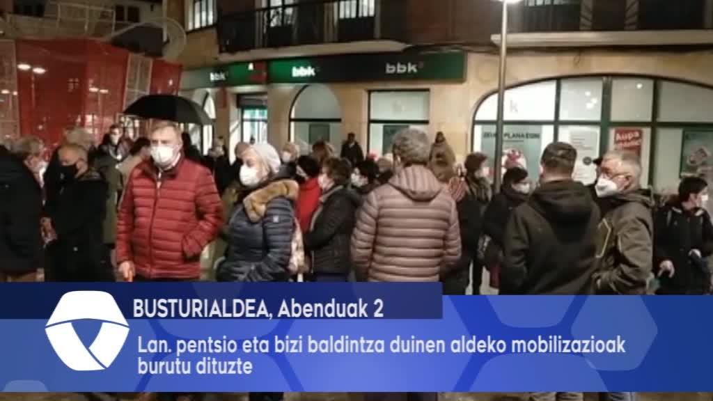 Lan, pentsio eta bizi baldintza duinak eskatu dituzte kaleetan