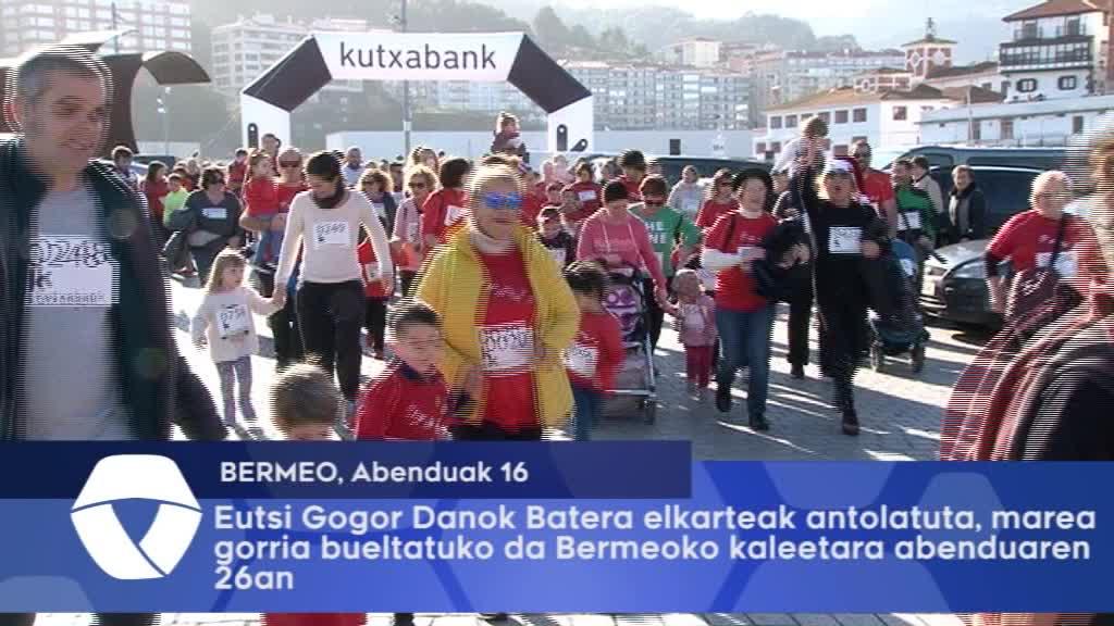 Eutsi Gogor Danok Batera elkarteak antolatuta, marea gorria bueltatuko da Bermeoko kaleetara, abenduaren 26an